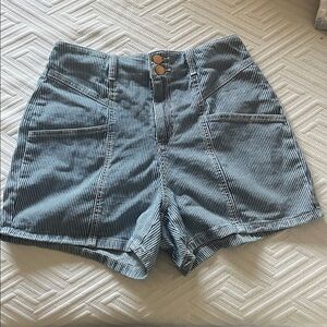 Universal Thread Blue Striped High Waist Shorts